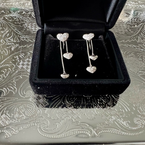 SOLD Diamond pavé earrings K18 white Gold - Picture 9 of 9